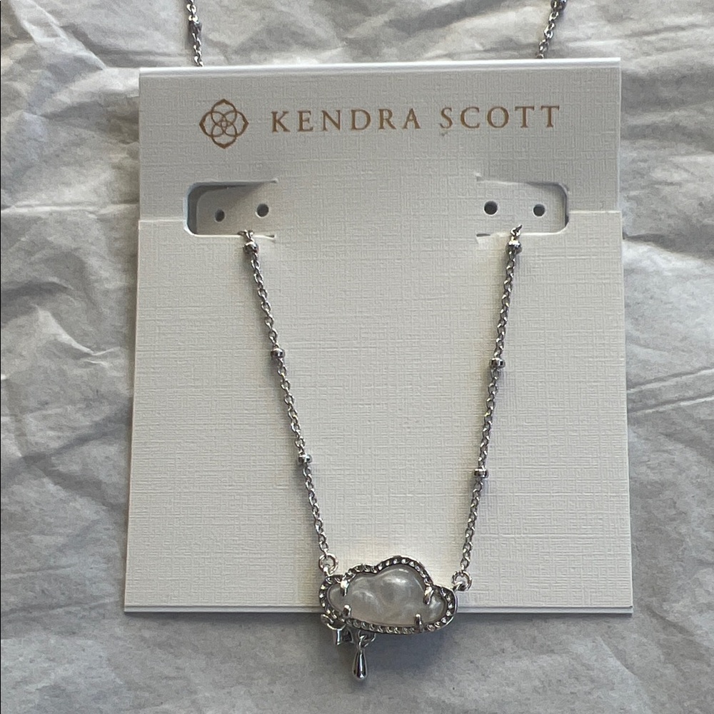 Kendra Scott Silver Cloud Pendant Necklace - Picture 2 of 5